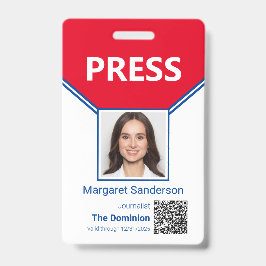 Journalistenidentifizierung und QR-Foto Ausweis