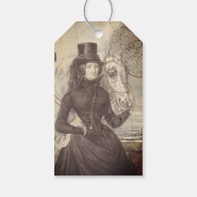 Journalistenmarke "Top Hat" Geschenkanhänger (Rückseite)