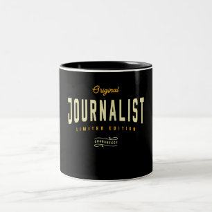 Journalistin Funny Job Title Profession Zweifarbige Tasse