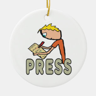 Journalistin Keramik Ornament