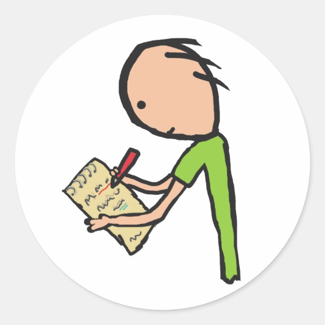 Journalistin Runder Aufkleber (Vorderseite)