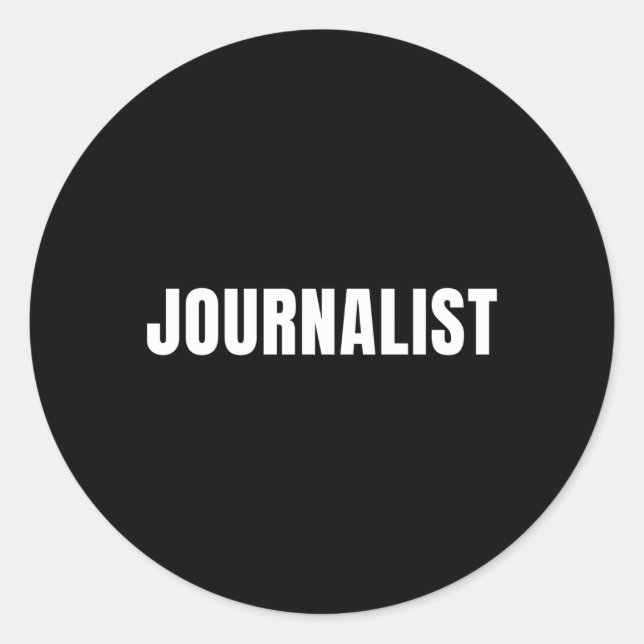 Journalistin Runder Aufkleber (Vorderseite)