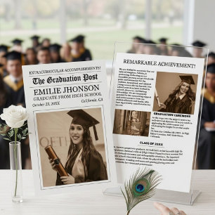 Journaux de Graduation Moderne Invitation au lycée