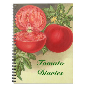 Journaux intimes rouges de tomate de journal