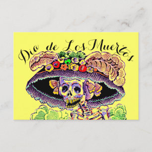 Journée Dia de Los Muertos des invitations mortes