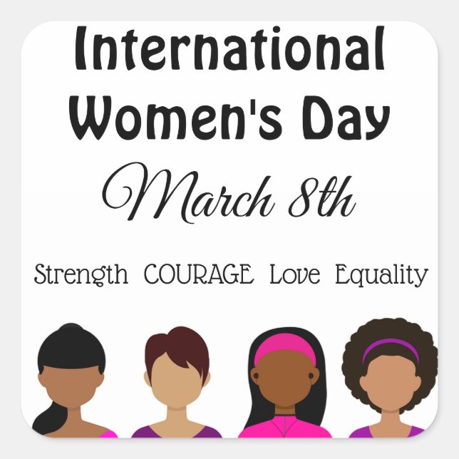 Journée internationale de la femme 8 mars Stickers (Devant)