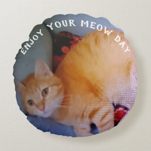 Journée Meow plaisir Deux Photos de Chat Coussin R