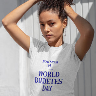 Journée mondiale du diabète T-shirt femme blanche