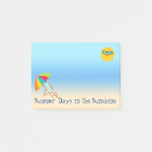 Journées d'été dans Sunshine Post-It Notes