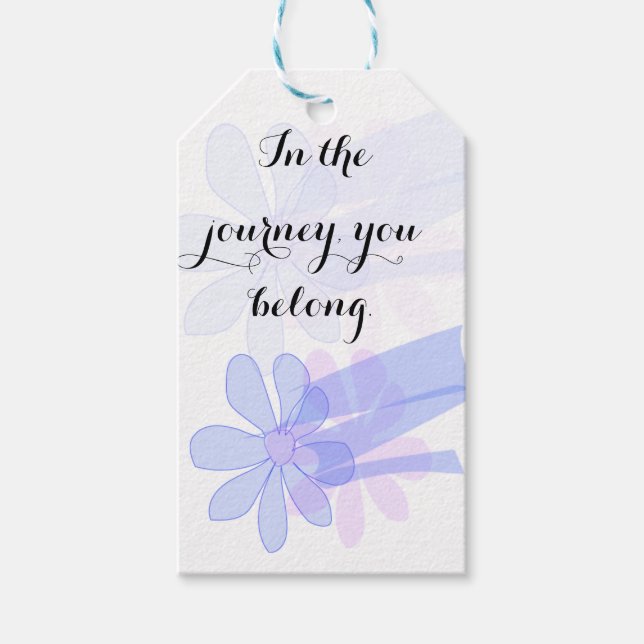 Journey Belonging Tag Geschenkanhänger (Vorderseite)