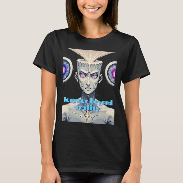 Journey Beyond Reality Trippy Art T-Shirt (Vorderseite)