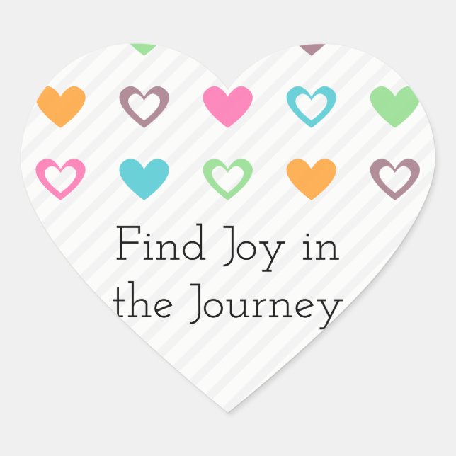 Journey in the Journey Heart Patterns suchen Herz-Aufkleber (Vorderseite)