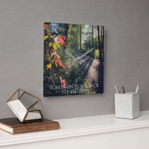 "Journey On" Fotografie  Quadratische Wanduhr