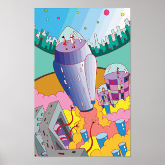 Journey to a fantasy world by rocket. poster
