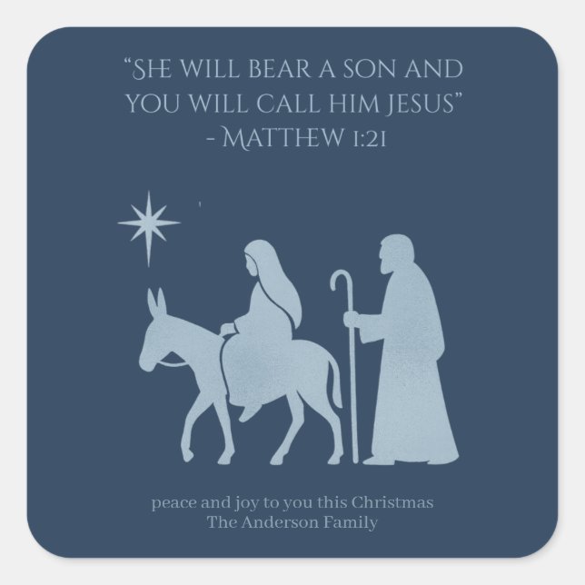Journey to Bethlehem Sticker – Mary and Joseph  (Devant)