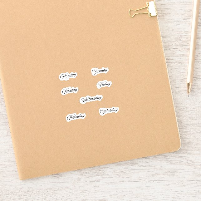 Jours de la semaine Sticker Planner Curvy Vintage (Carnet)