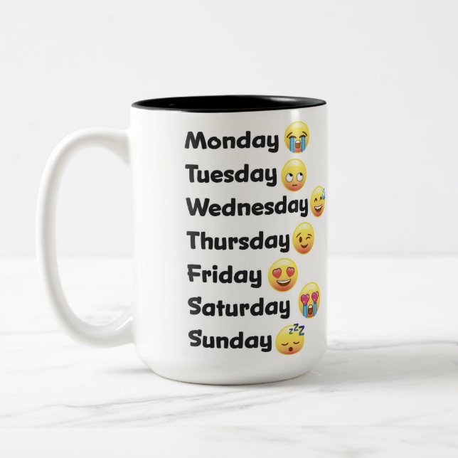 Jours de la tasse d'Emoji de semaine (Gauche)