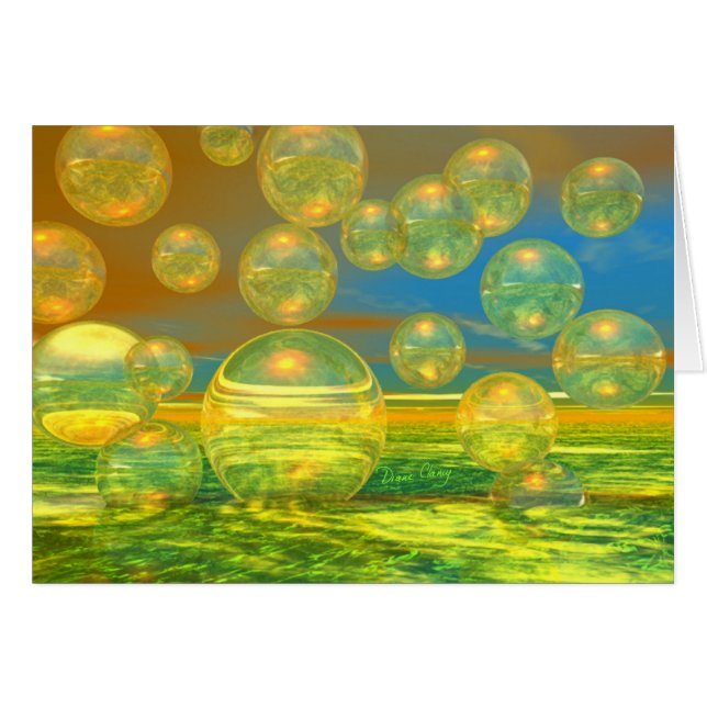 Jours d'or - carte de tranquilité de jaune et (Devant horizontal)