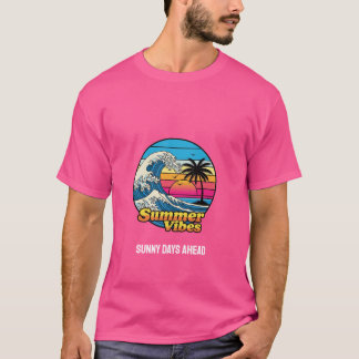 Jours ensoleillés à l'avant - T-shirt Vibes été