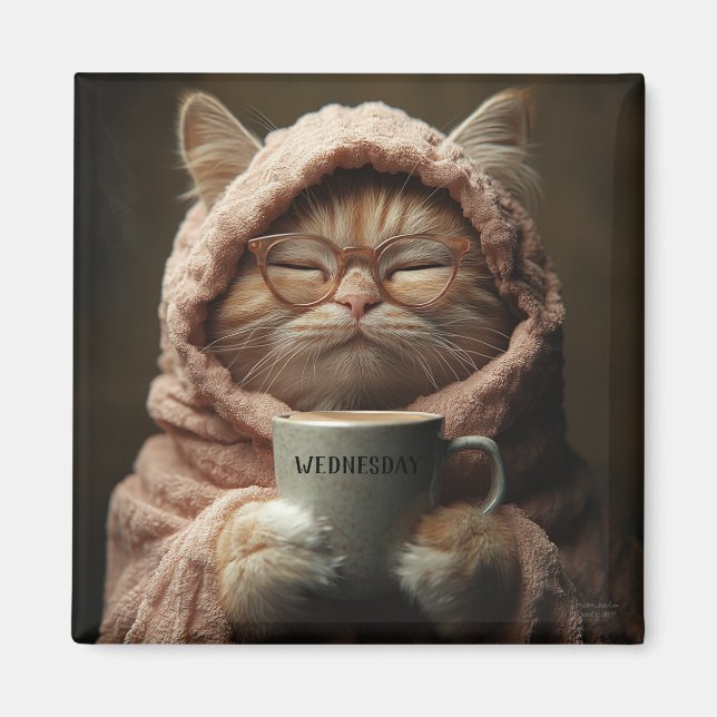 Jours Fantaisie Moderne Mercredi Magnet (Devant)