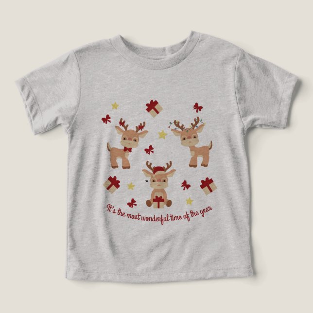 Jours fériés de Noël de Cute Reinder Moderne (Design Recto)
