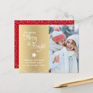 Jours photo Gold Budget Soyez Joyeux Script Carte
