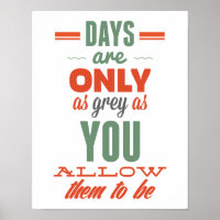 Jours sont! Typographie Vintage Inspiration Poster