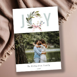 Joush Blue Green Winter Weihnachtskranz Foto Feiertagskarte