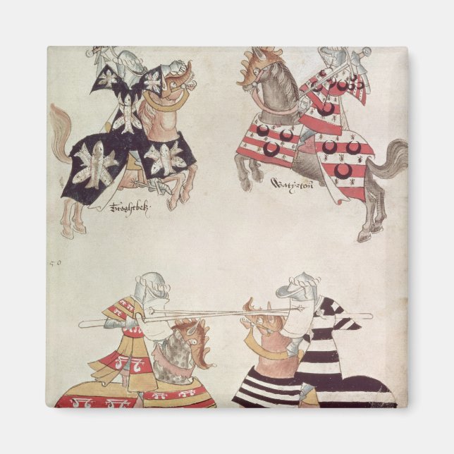 Jousting Knights aus Sir Thomas Holmes' Buch Magnet (Vorne)