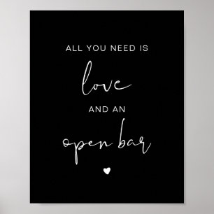 JOVI Black Alles, was Sie brauchen, ist Liebe und  Poster