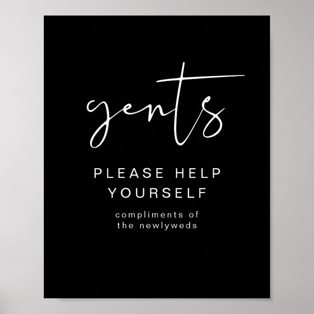 JOVI Black Edgy Gents Badezimmer Toilettenartikel  Poster (Vorne)