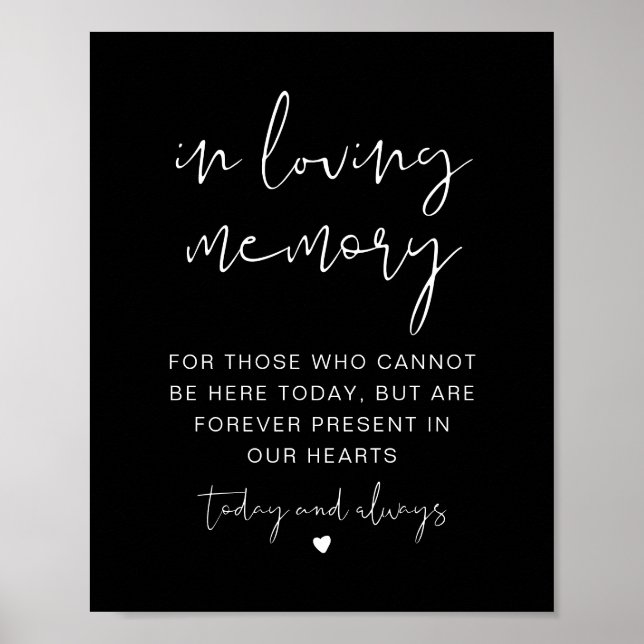 JOVI Black Edgy in Love Memory Sign Poster (Vorne)