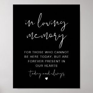 JOVI Black Edgy In Loving Memory Schild