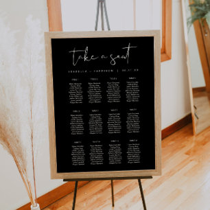 JOVI Black Edgy Modernes Minimalistisches Sitzdiag Poster