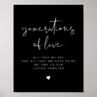 JOVI Edgy Black Generations of Liebe Wedding Sign