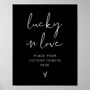 JOVI Edgy Black Modern Lucky Liebe Signatur Poster
