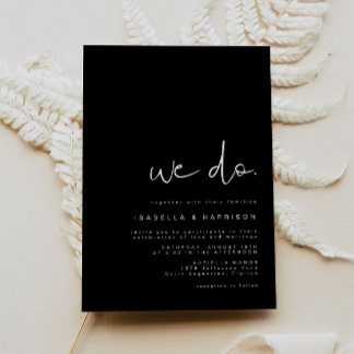 JOVI Modern Minimalistisch Simple Black and White Einladung