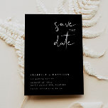 JOVI - Schwarz-weiß Modernes Minimalistisch Save t Einladung<br><div class="desc">Save the Date mit einem edlen handgeschriebenen Schriftart und modernem minimalistischem Design. Editieren Sie einfach *most*,  um Ihren Bedürfnissen zu entsprechen und bearbeiten Sie alle Farben nach Ihren Wünschen. Save the Date ist dies die perfekte Ankündigung für Ihre zeitgenössische,  industrielle oder böhmische Hochzeit zu jeder Jahreszeit.</div>