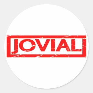 Joviale Briefmarke Runder Aufkleber
