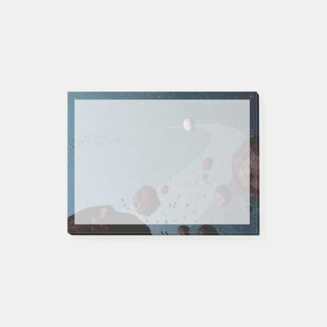 Jovian Trojans Asteroids. Post-it Klebezettel (Vorderseite)