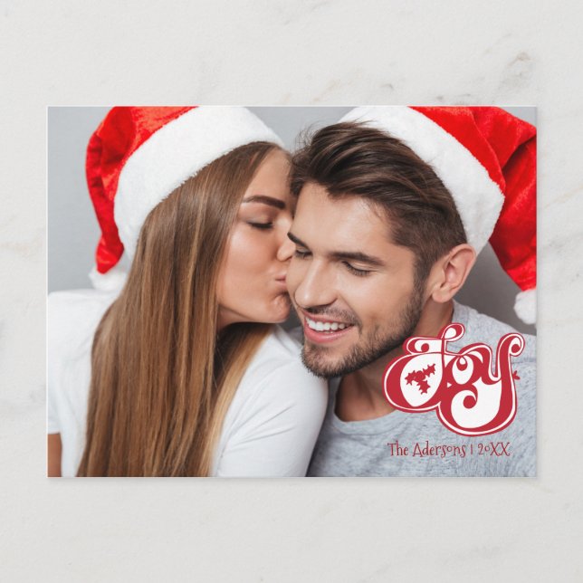 JoWeihnachtsfeiertag Foto Postkarte (Vorderseite)