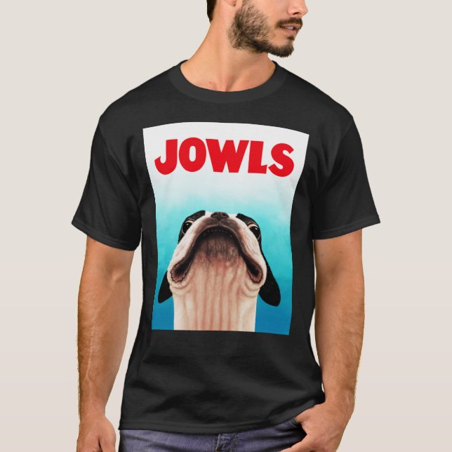 Jowls Boston Terrier poster Classic T - Shirt (Vorderseite)