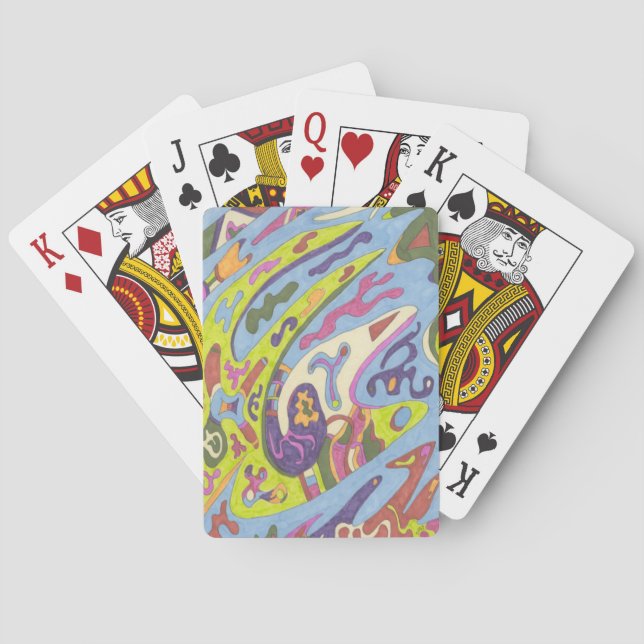 "Joy" Abstrakte Kunst Spielkarten (Rückseite)