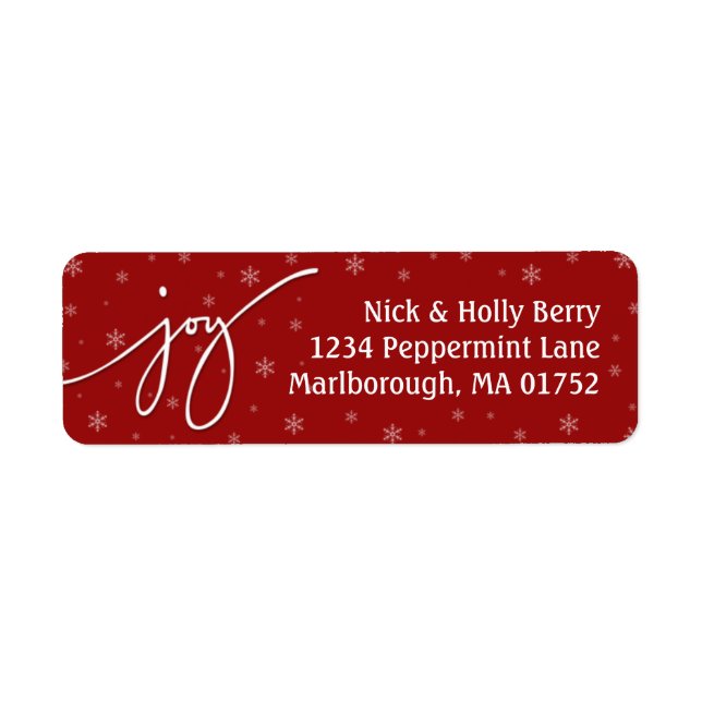 Joy Address Label (Vorne)