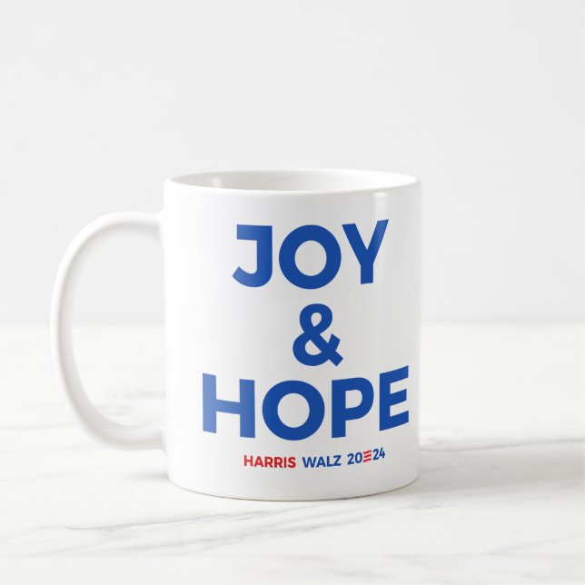 Joy and Hope - Harris Walz 2024 Kaffeetasse (Links)