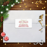 Joy and Peace Christmas Address Labels Adressaufkleber<br><div class="desc">Eine schöne Art,  alle Ihre Weihnachtsbriefe anzusprechen.</div>