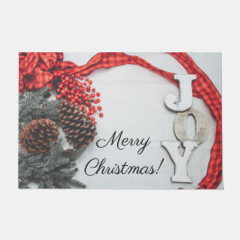 Joy and Ribbon Holiday Collection Fußmatte