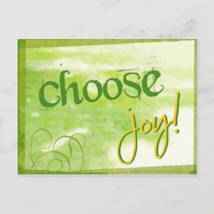 Joy auswählen postkarte