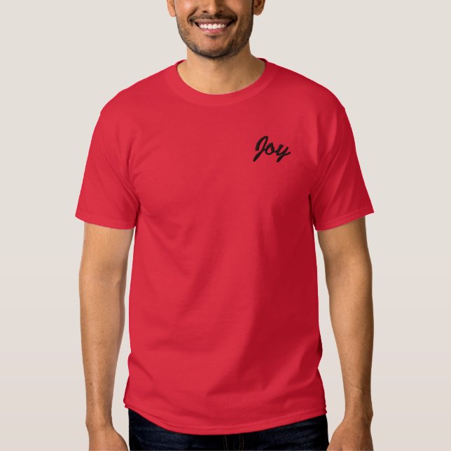Joy Besticktes T-Shirt (Vorderseite)