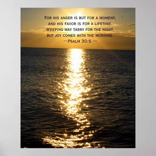 Joy Bible Verse Christlich Sunrise Zitat Poster (Vorne)